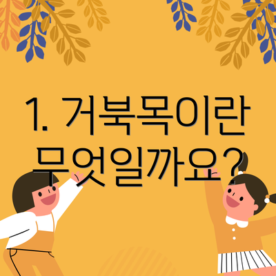 1. 거북목이란 무엇일까요?