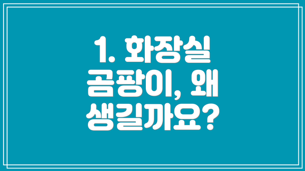 1. 화장실 곰팡이, 왜 생길까요?