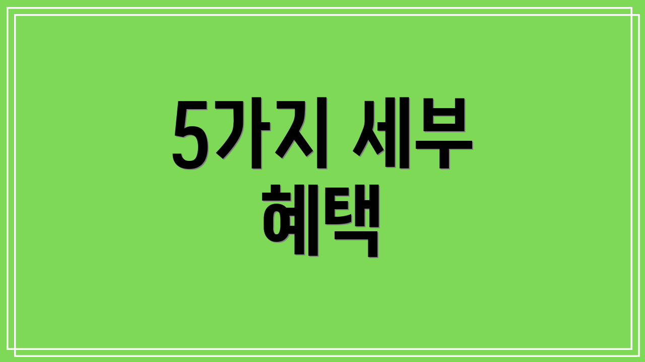 5가지 세부 혜택