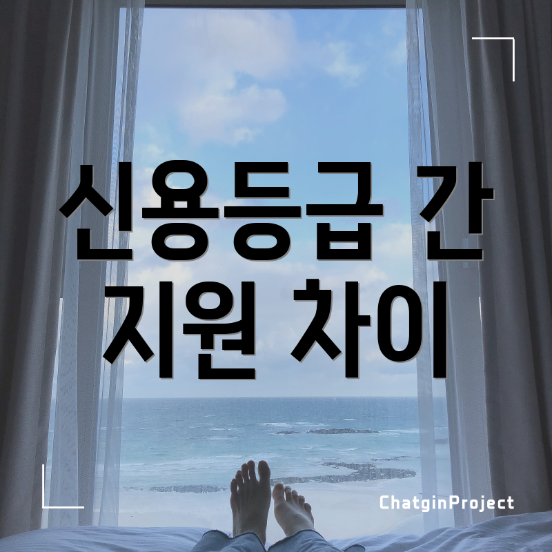 신용등급 간 지원 차이