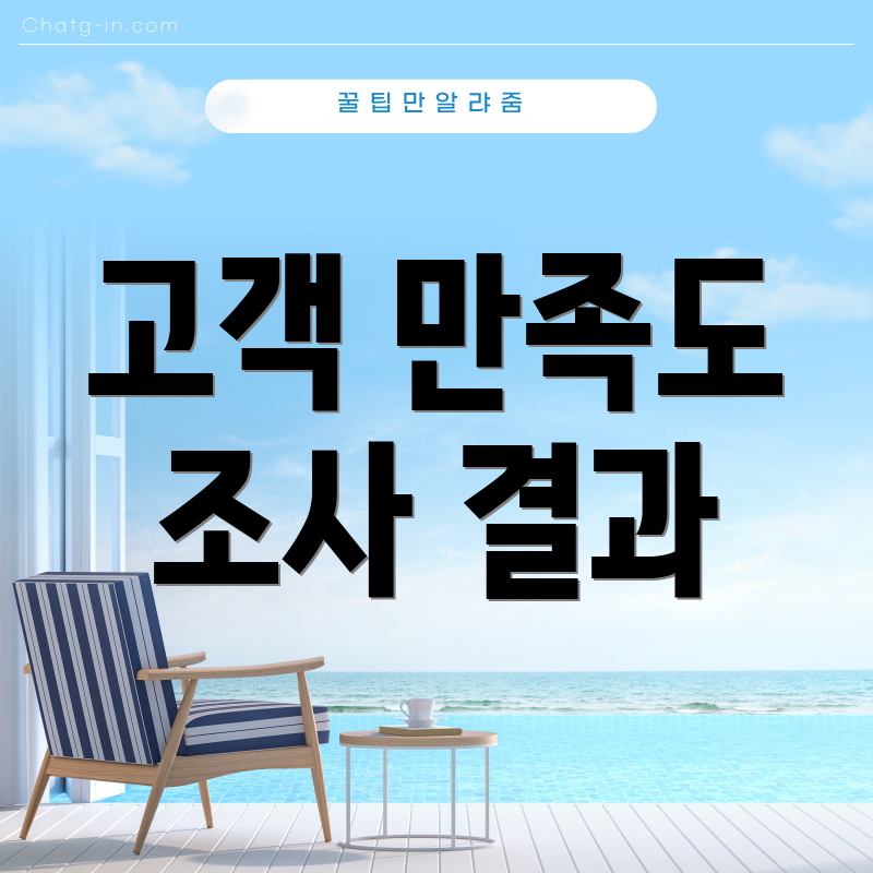 고객 만족도 조사 결과