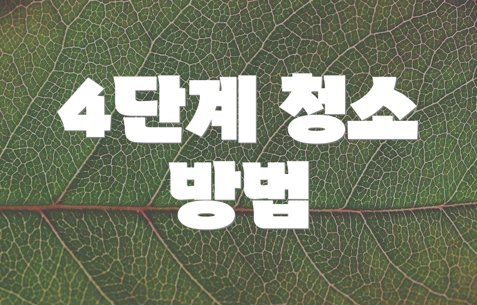 4단계 청소 방법