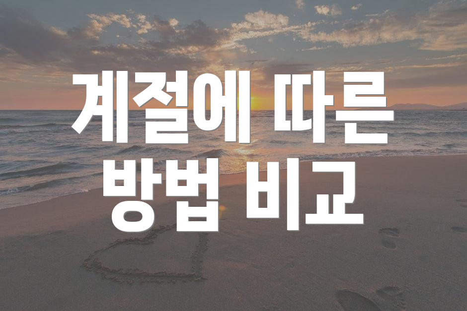 계절에 따른 방법 비교