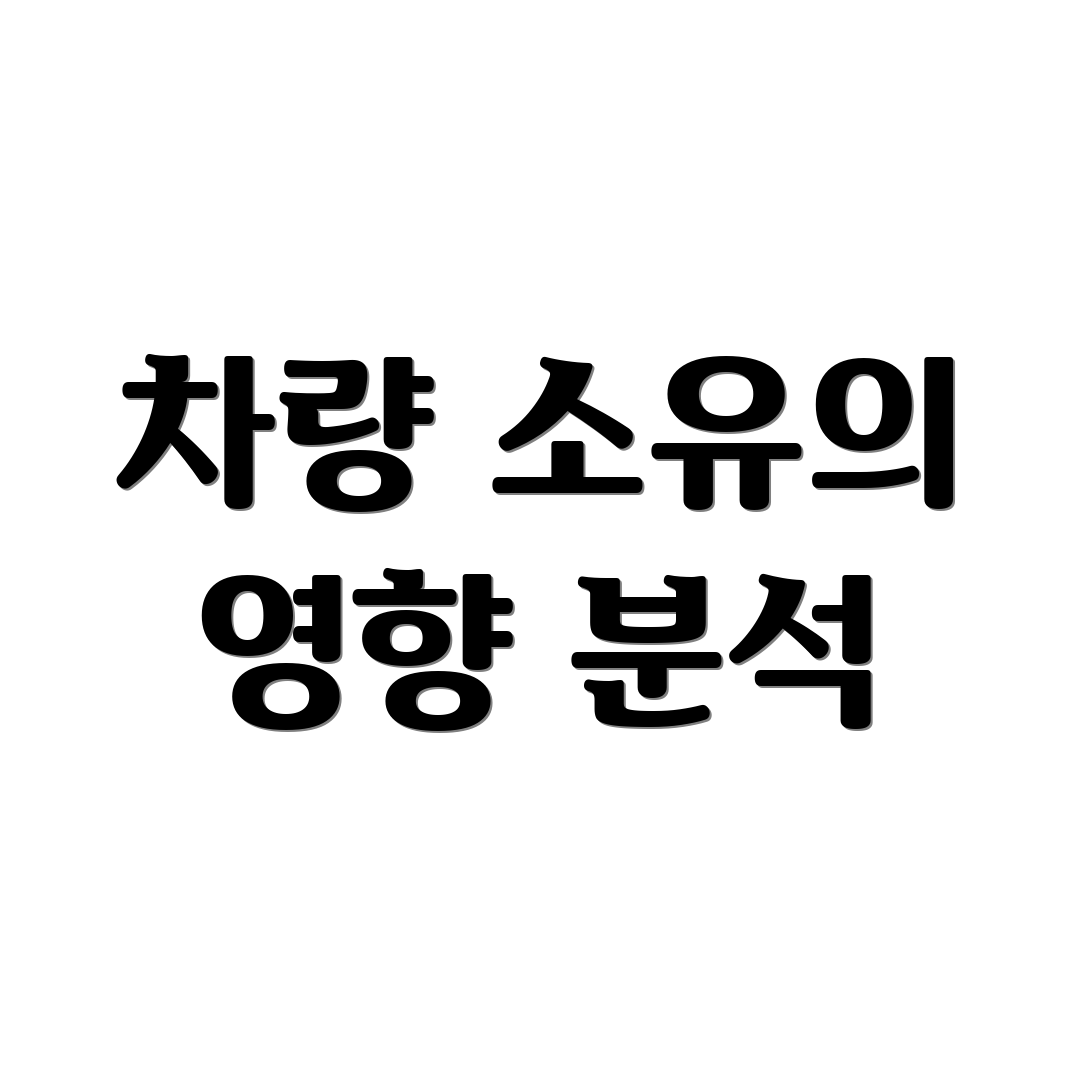 차량 소유의 영향 분석