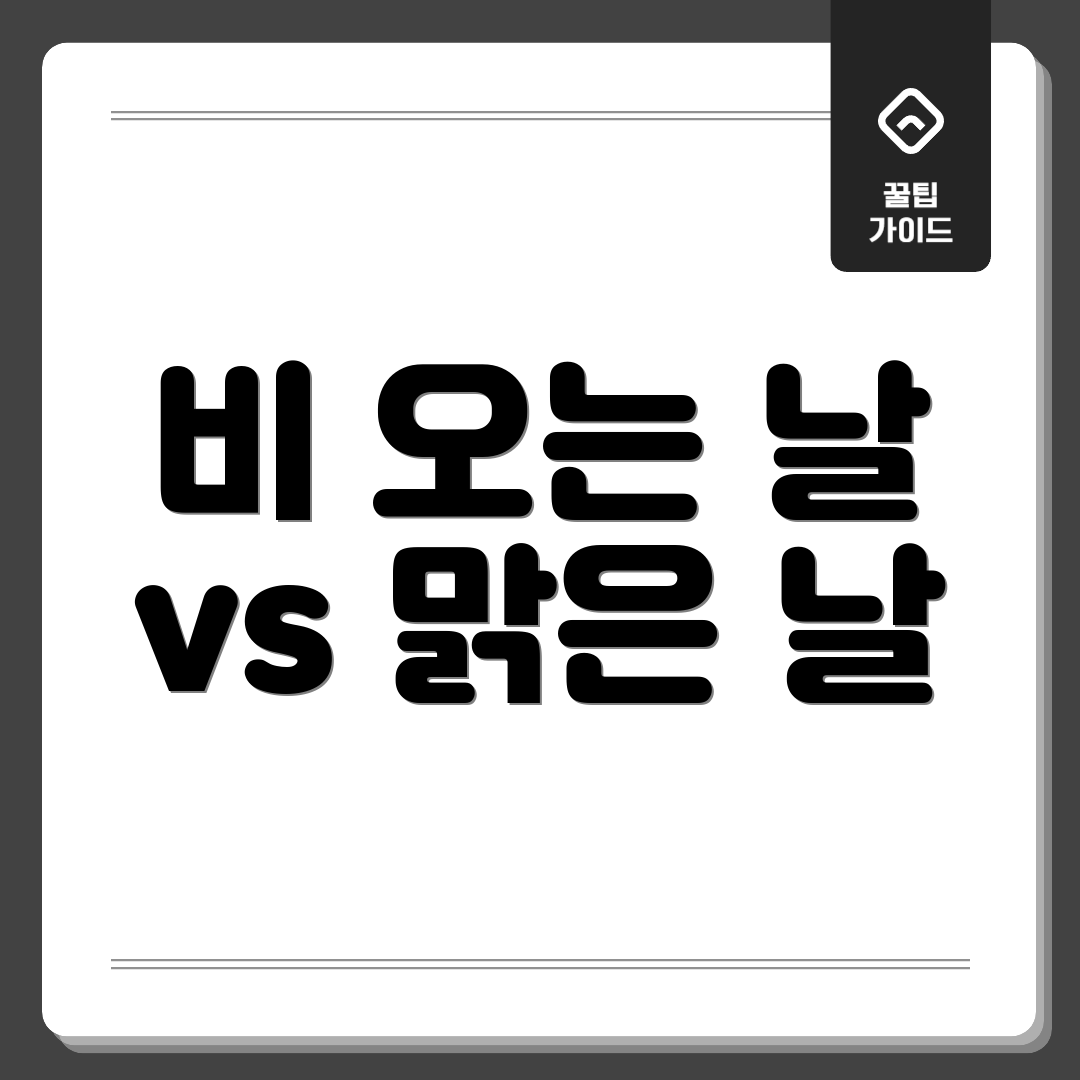 비 오는 날 vs 맑은 날