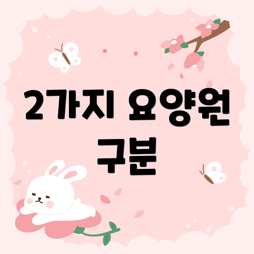 2가지 요양원 구분