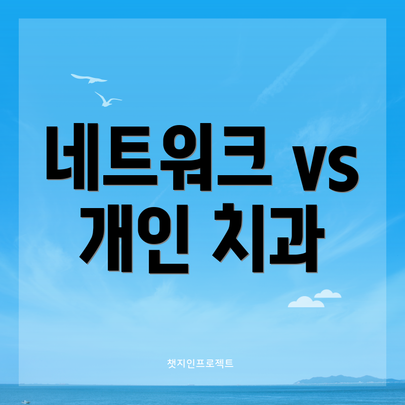 네트워크 vs 개인 치과