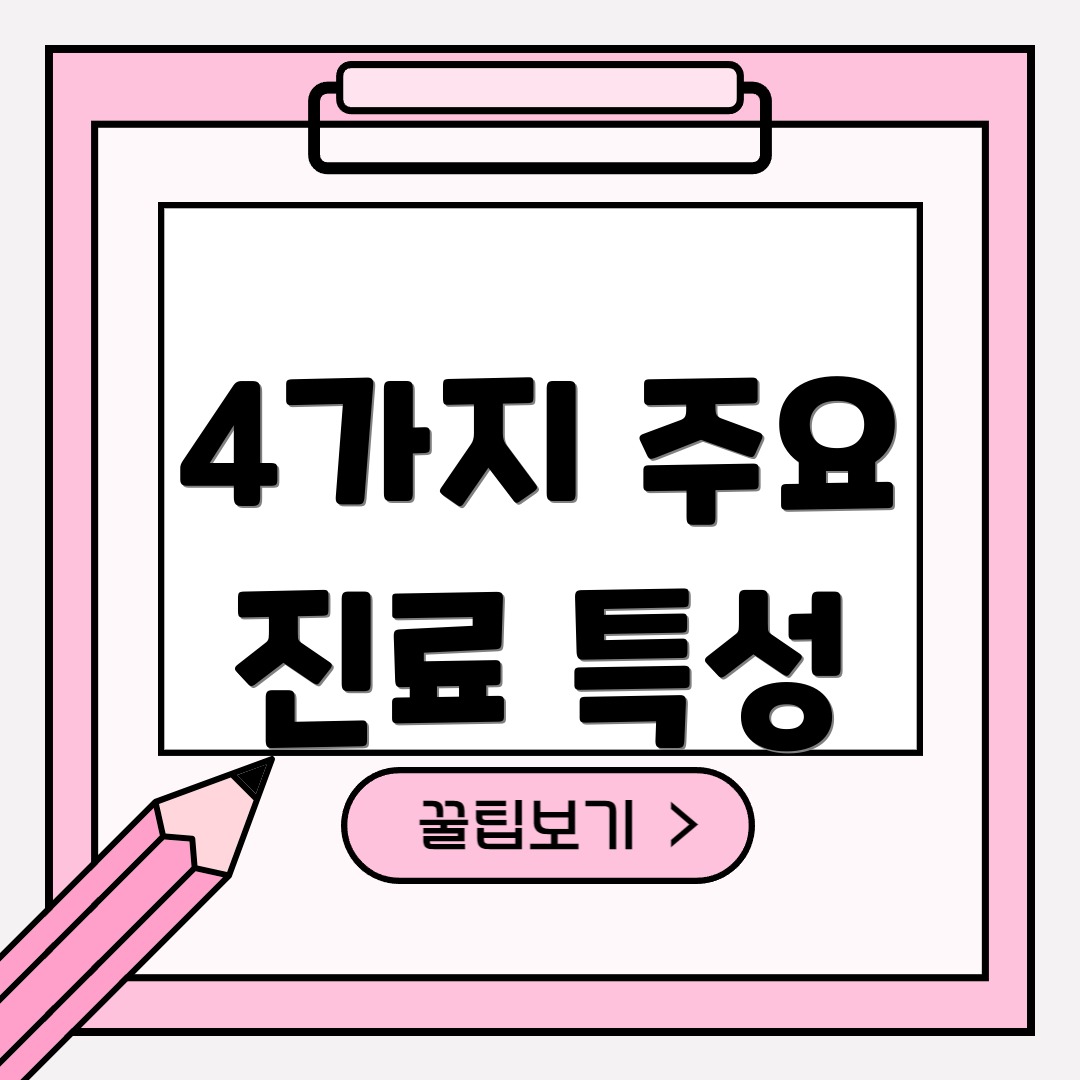 4가지 주요 진료 특성