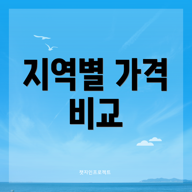 지역별 가격 비교