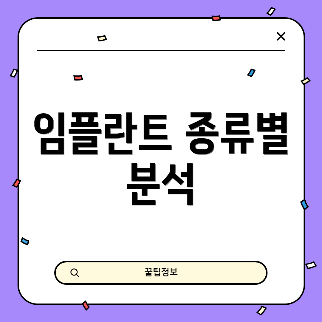 임플란트 종류별 분석