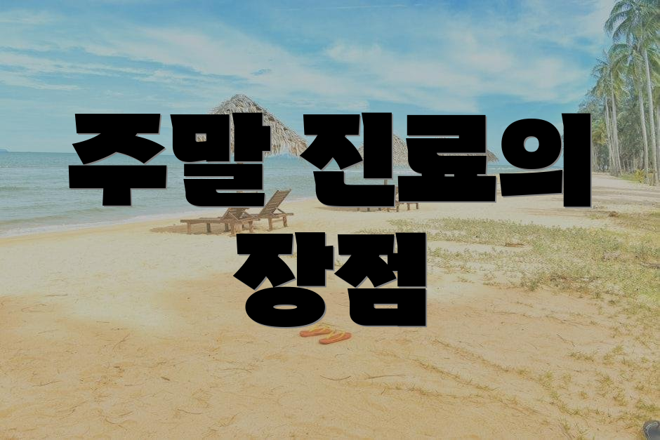주말 진료의 장점