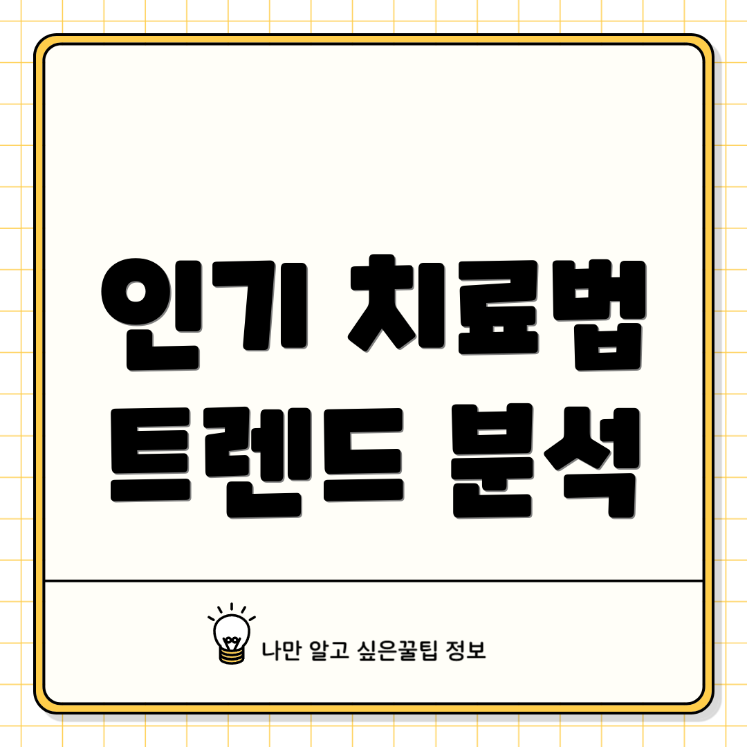 인기 치료법 트렌드 분석