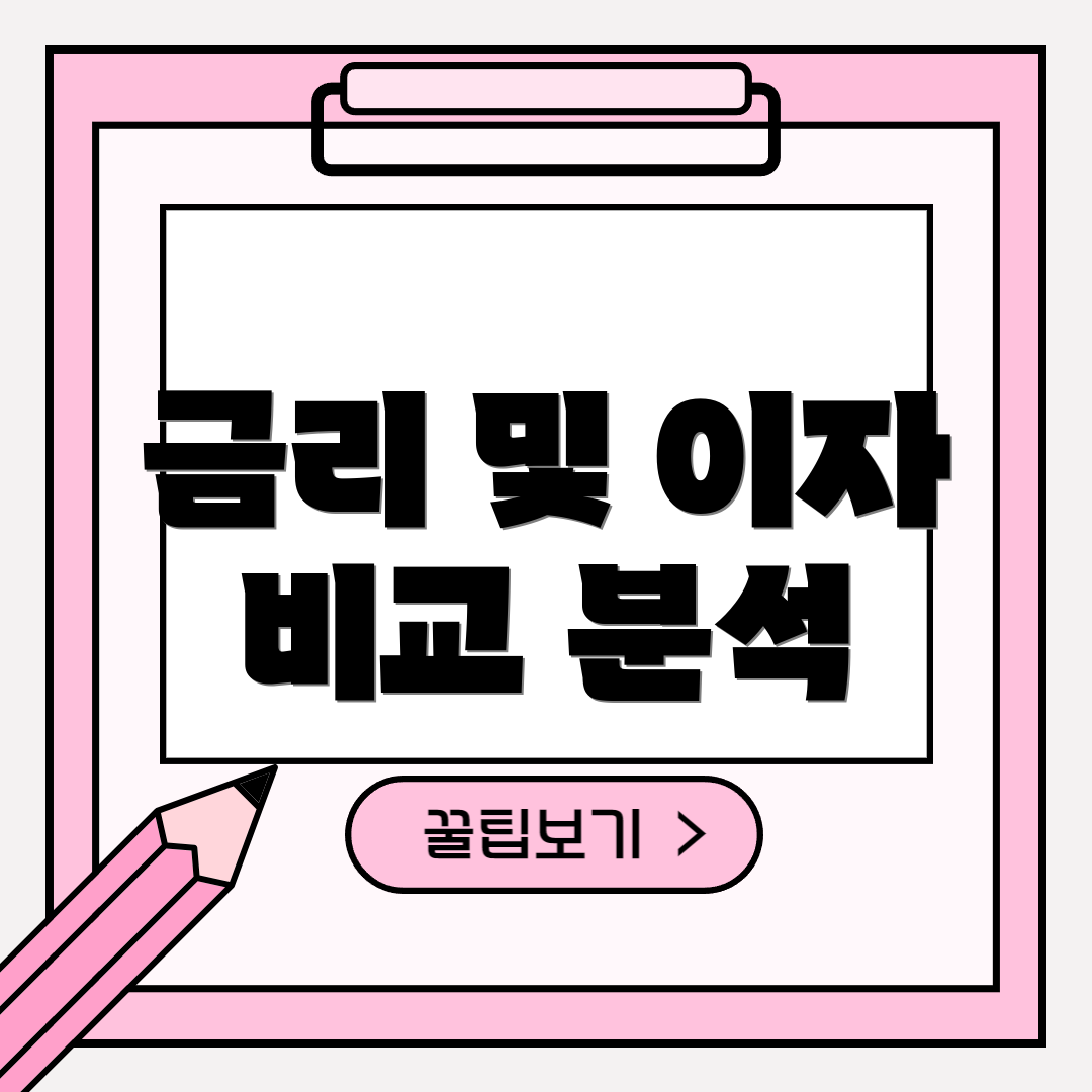 금리 및 이자 비교 분석