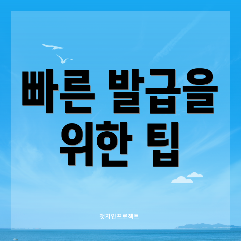 빠른 발급을 위한 팁