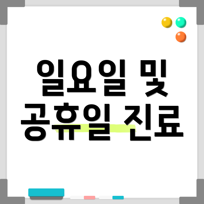 일요일 및 공휴일 진료