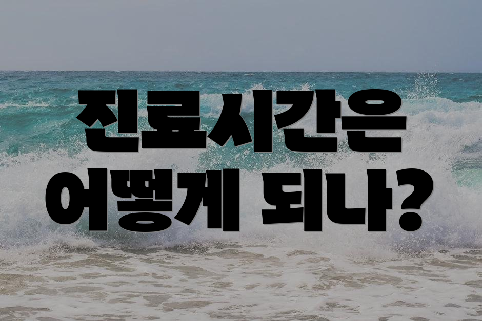 진료시간은 어떻게 되나?
