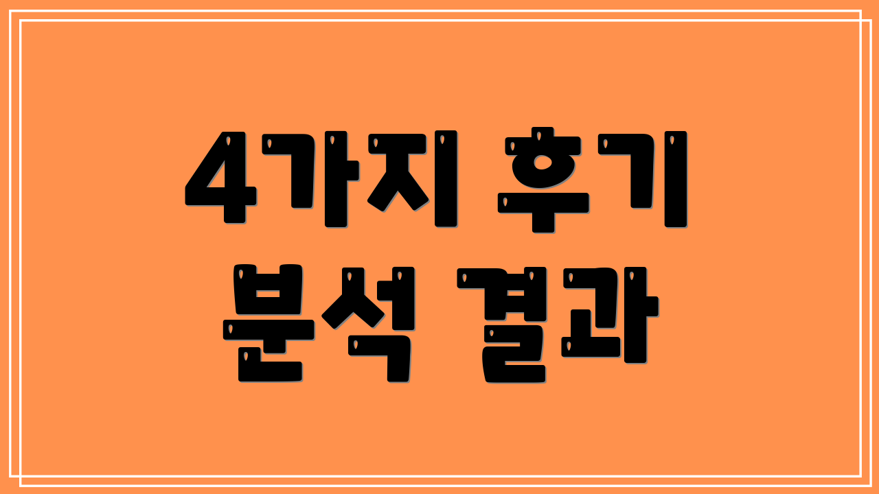4가지 후기 분석 결과