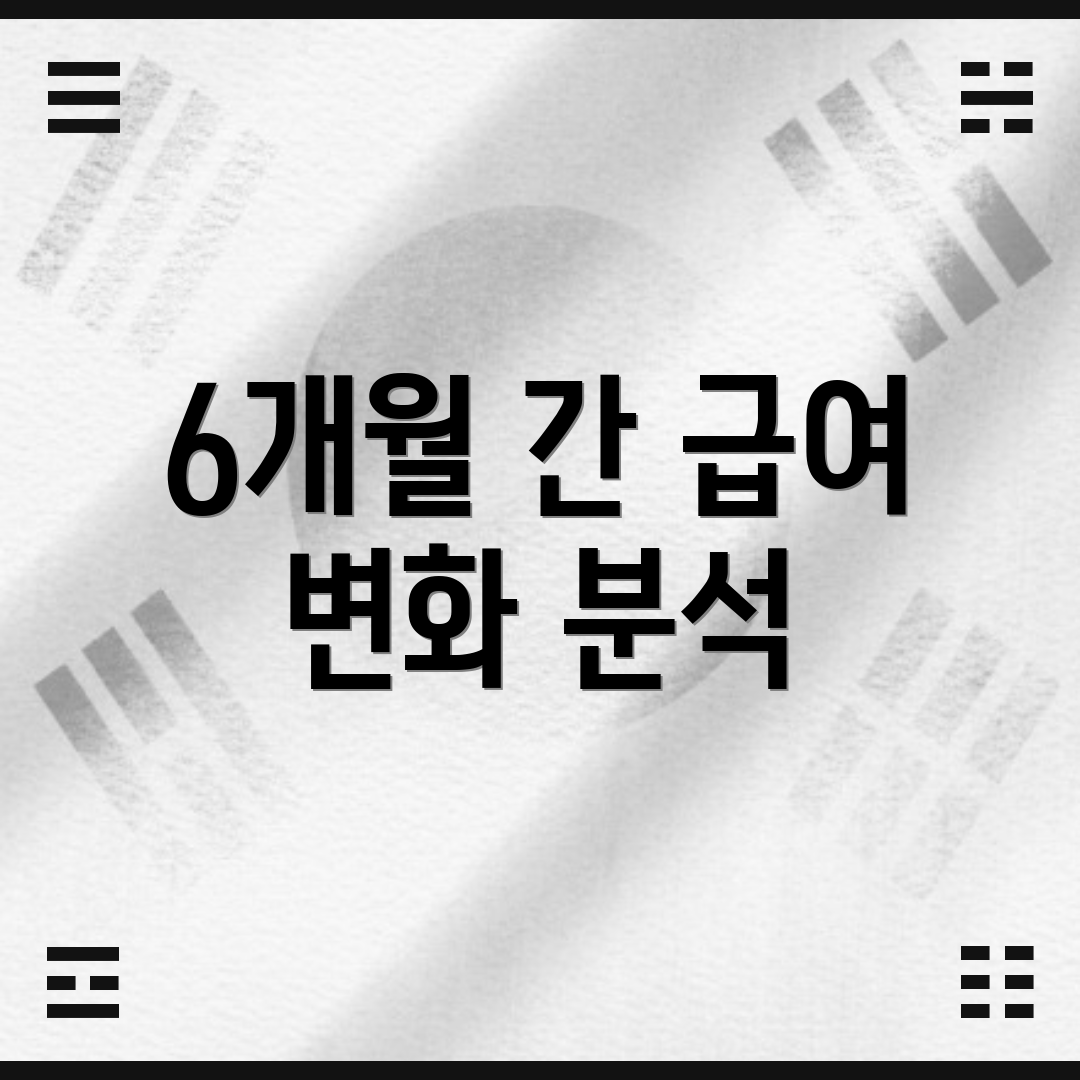 6개월 간 급여 변화 분석