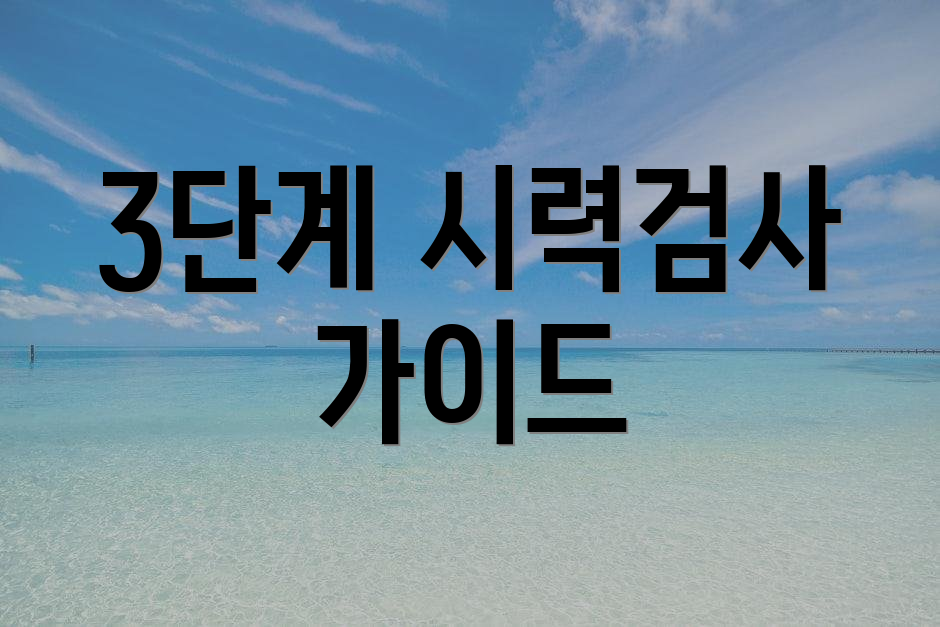 3단계 시력검사 가이드