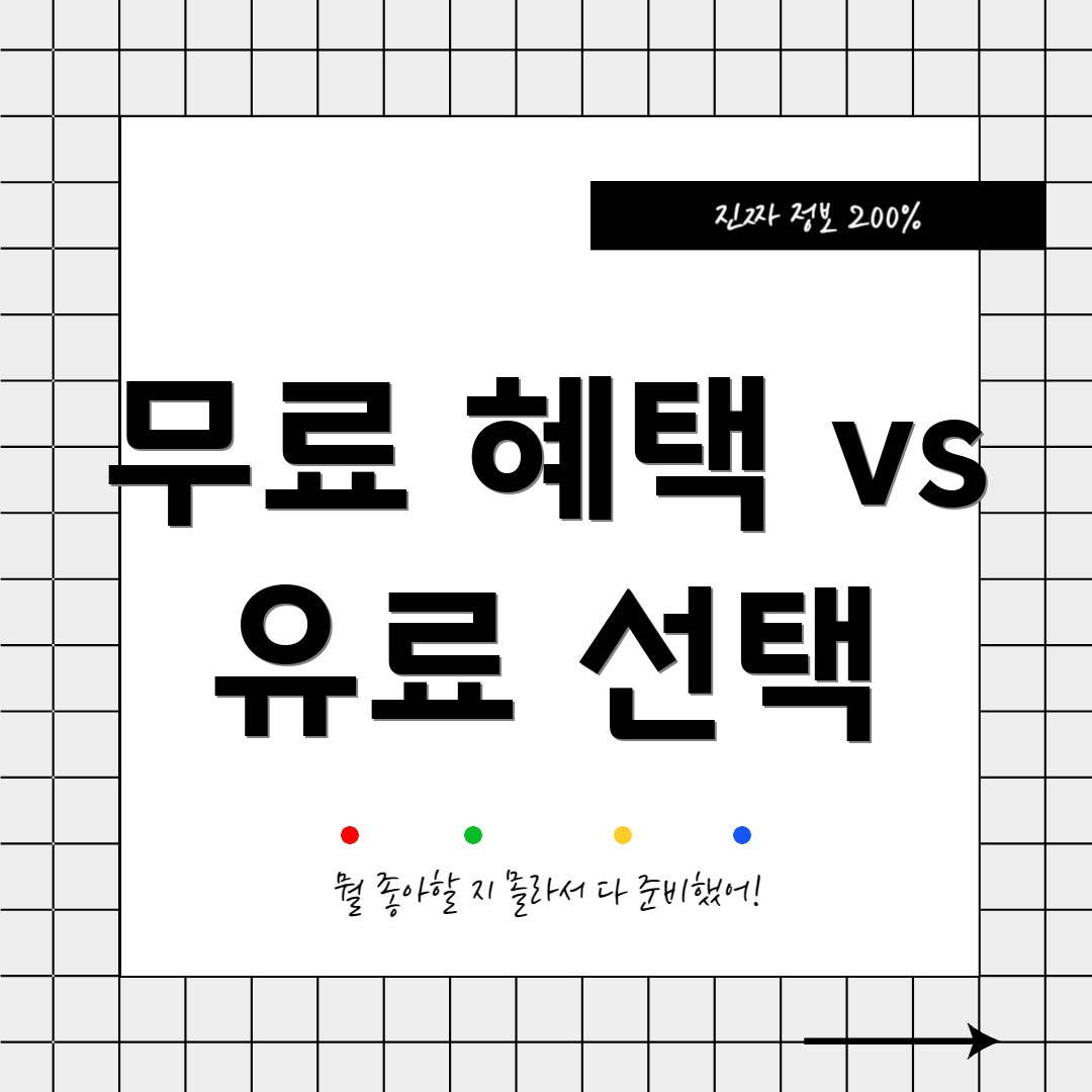 무료 혜택 vs 유료 선택