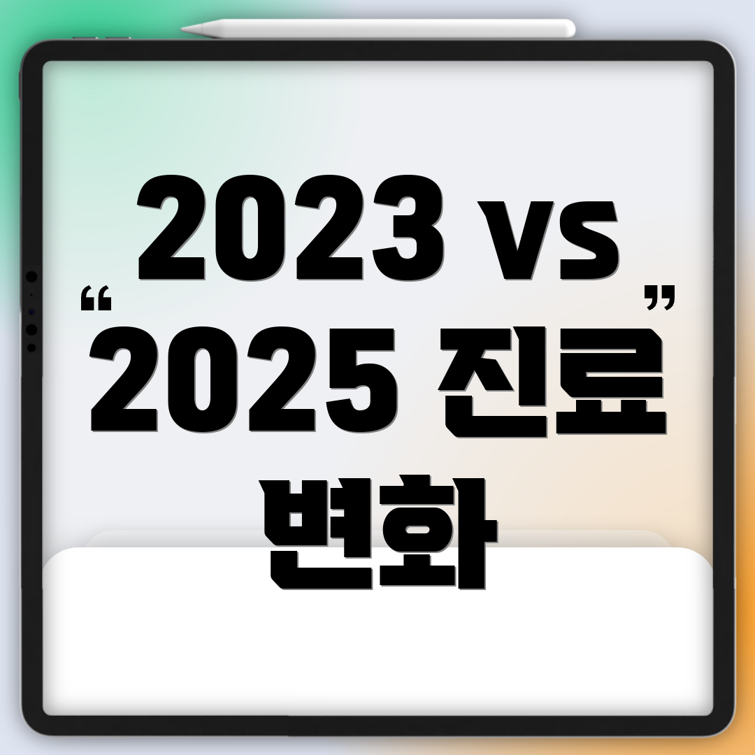 2023 vs 2025 진료 변화