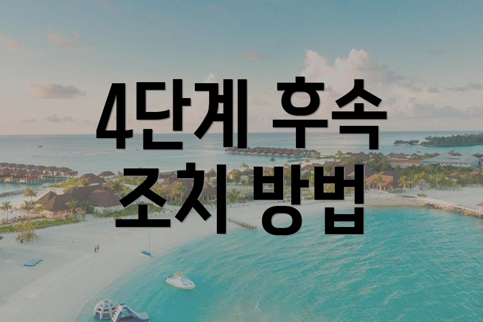 4단계 후속 조치 방법