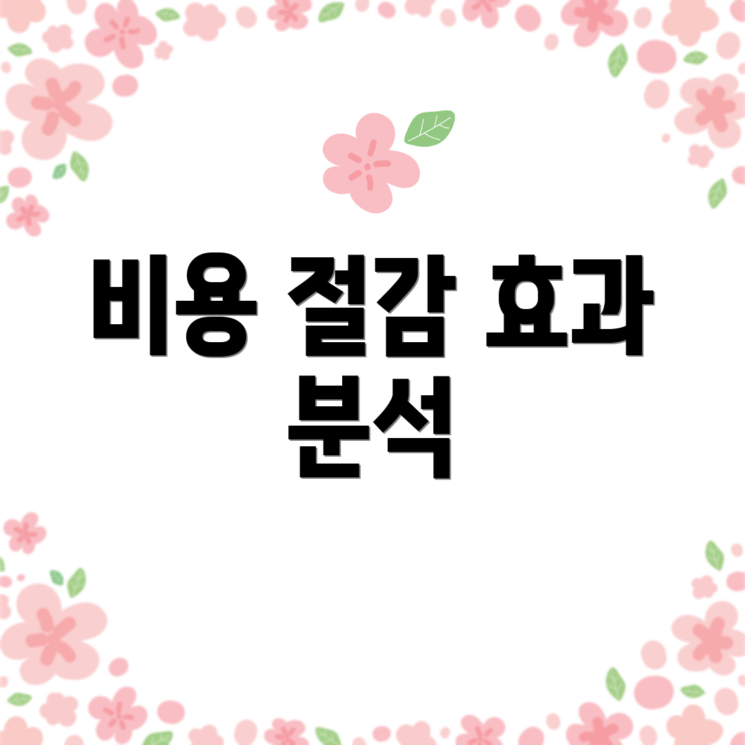 비용 절감 효과 분석