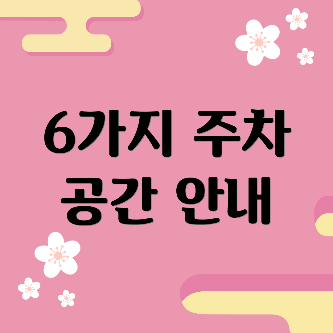 6가지 주차 공간 안내