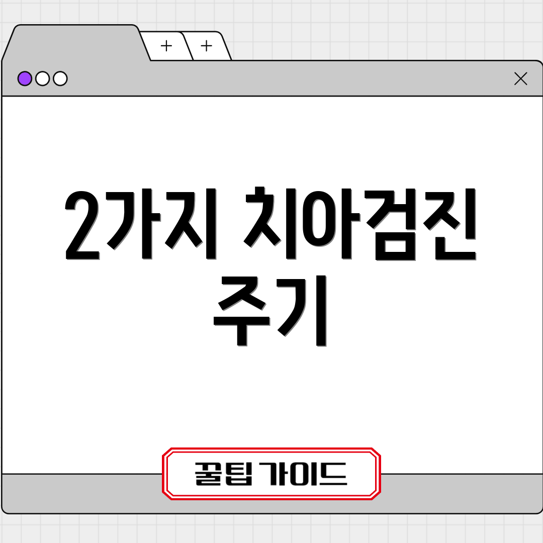 2가지 치아검진 주기