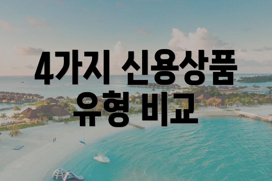 4가지 신용상품 유형 비교
