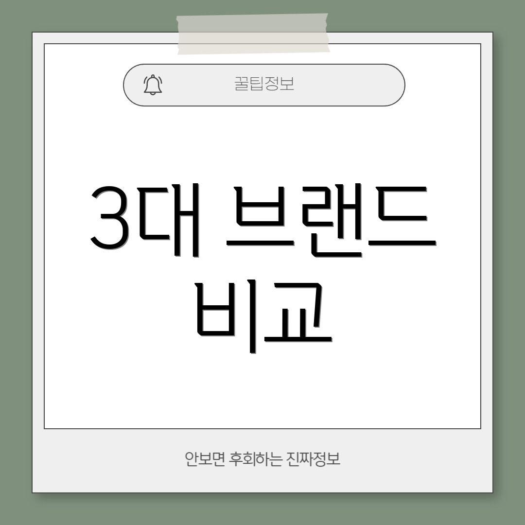 3대 브랜드 비교