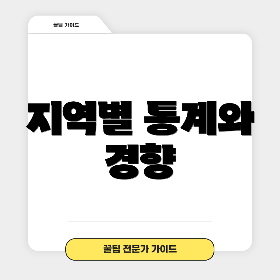 지역별 통계와 경향