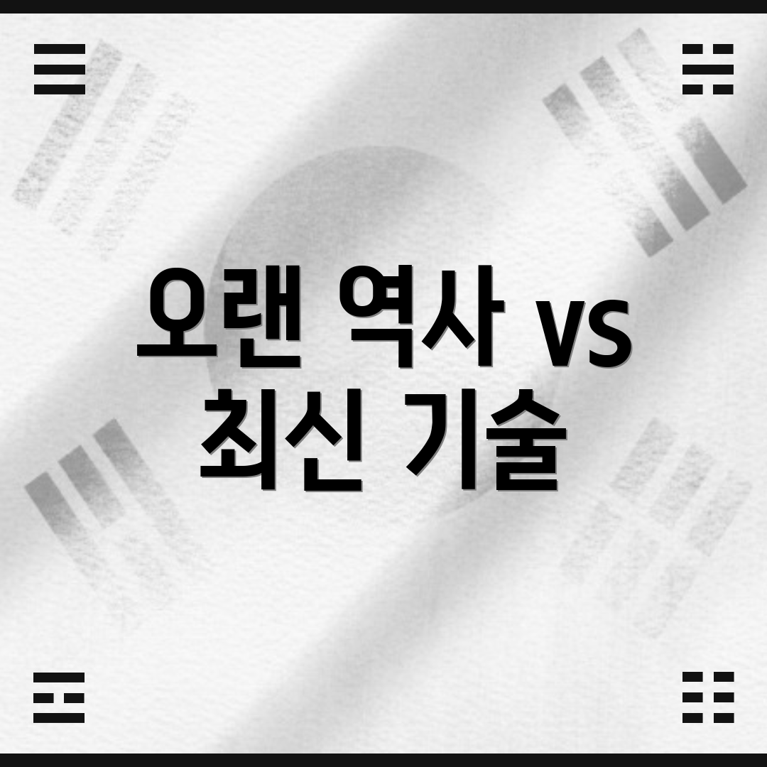 오랜 역사 vs 최신 기술