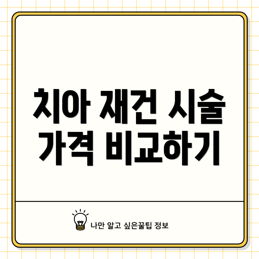 치아 재건 시술 가격 비교하기