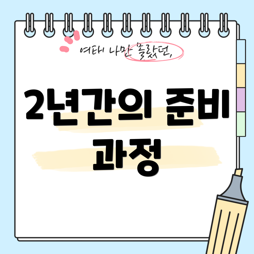 2년간의 준비 과정