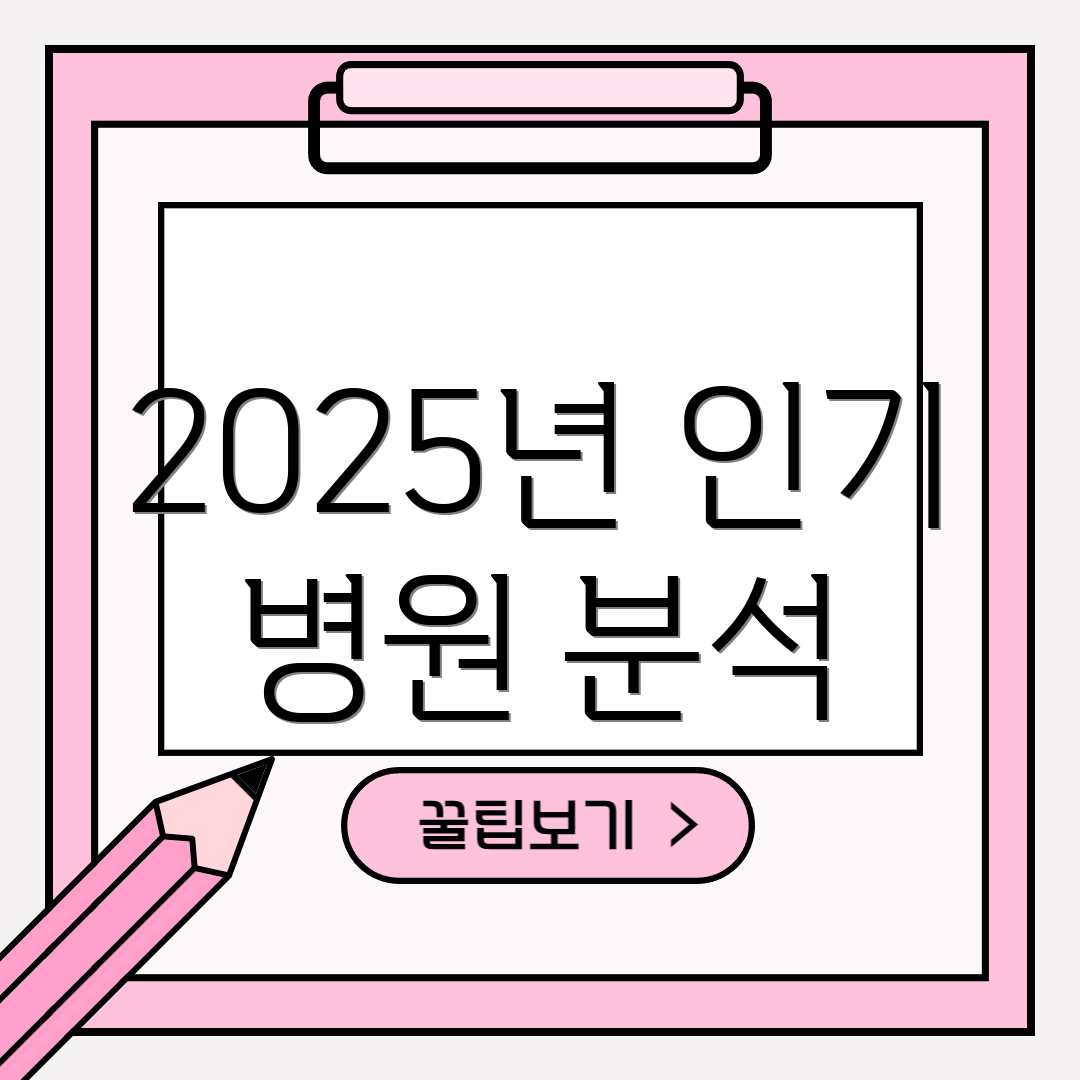 2025년 인기 병원 분석