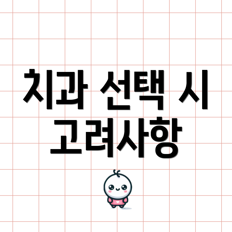 치과 선택 시 고려사항