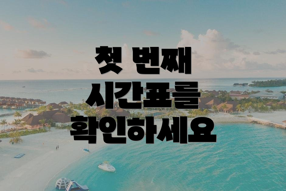 첫 번째 시간표를 확인하세요