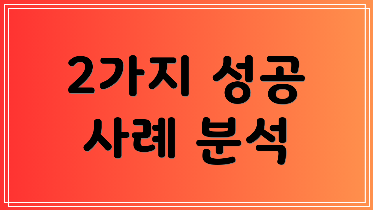2가지 성공 사례 분석