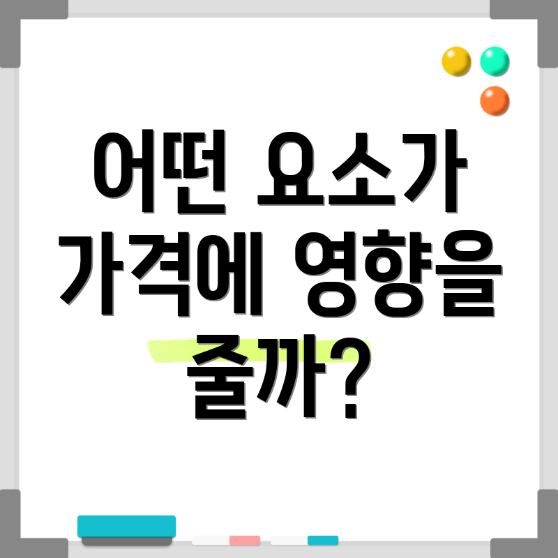어떤 요소가 가격에 영향을 줄까?