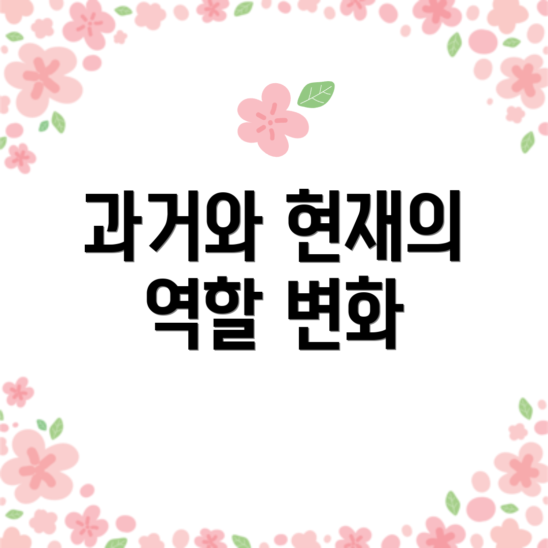 과거와 현재의 역할 변화