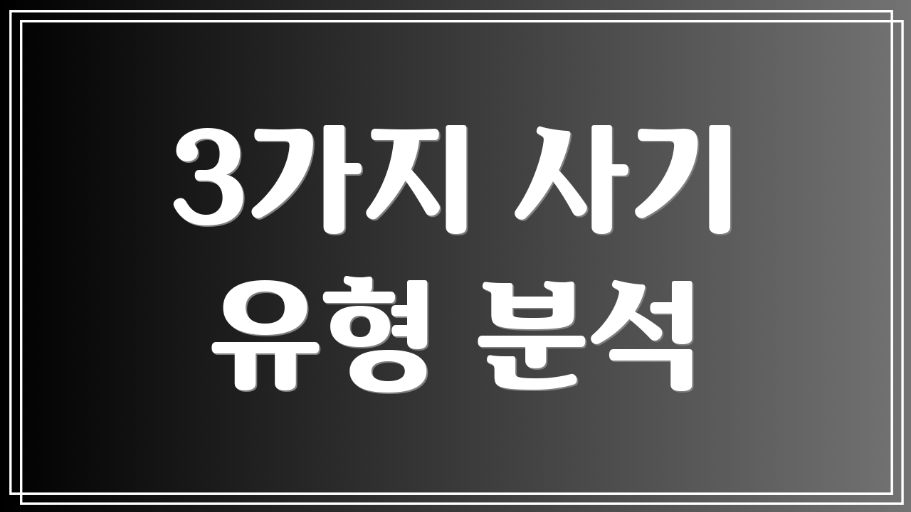 3가지 사기 유형 분석