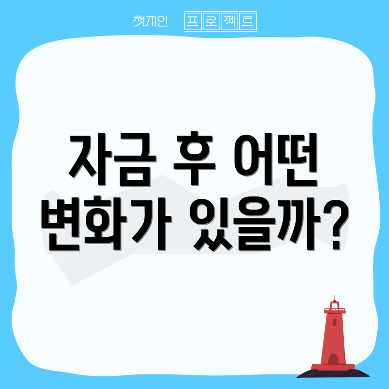 자금 후 어떤 변화가 있을까?