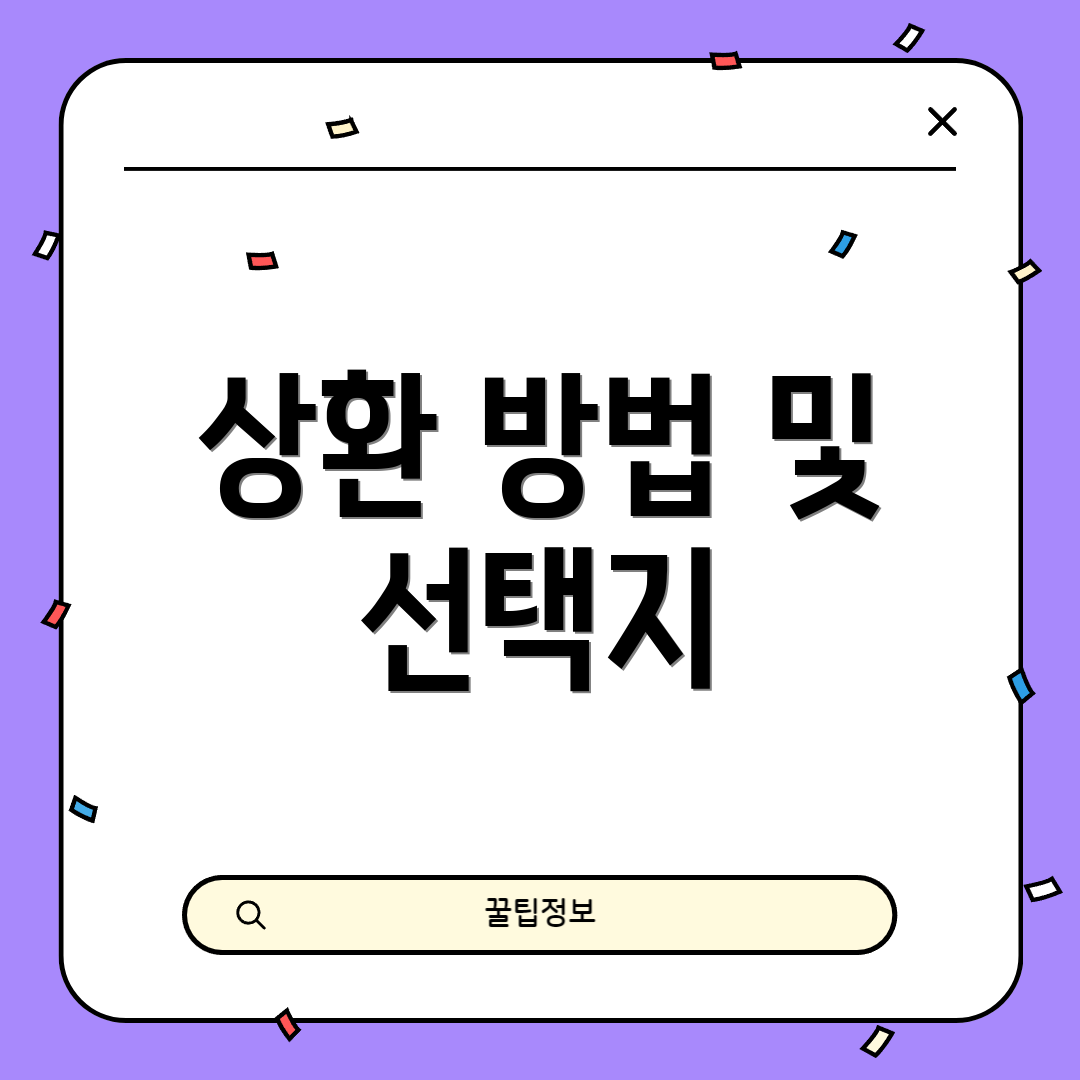 상환 방법 및 선택지