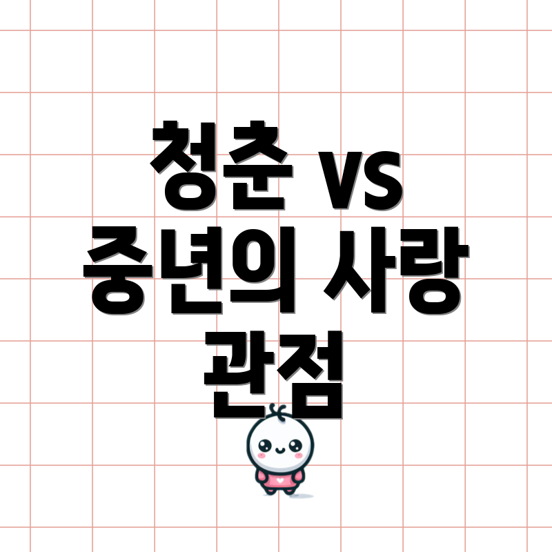 청춘 vs 중년의 사랑 관점