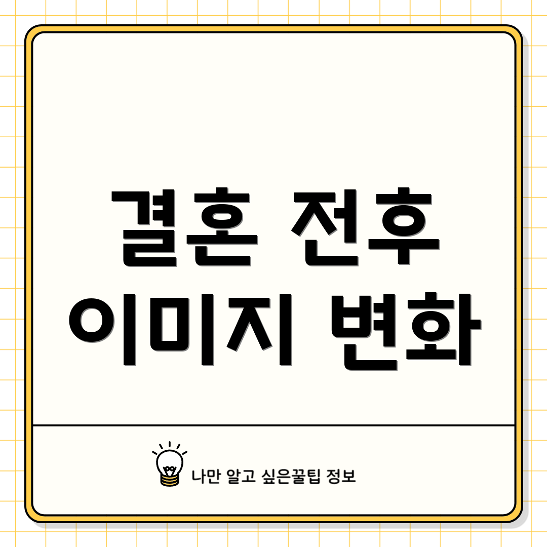 결혼 전후 이미지 변화