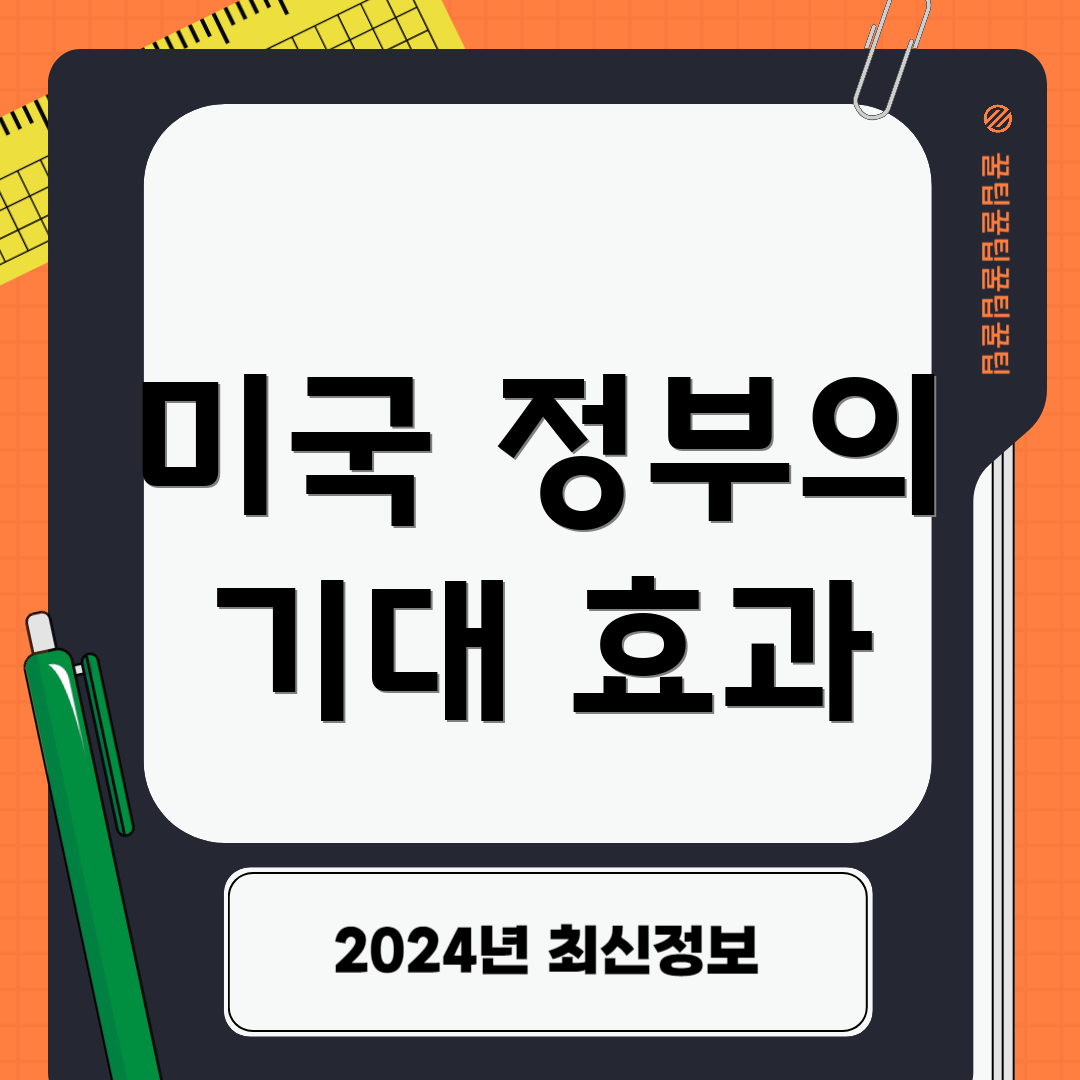 미국 정부의 기대 효과